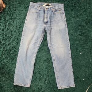 Vintage Harley-Davidson Light Wash Denim Jeans Biker Moto USA Size 34x30